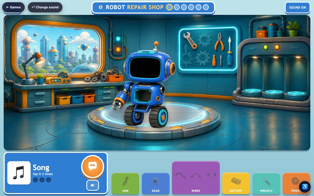 Robot Repair Shop — screenshot
