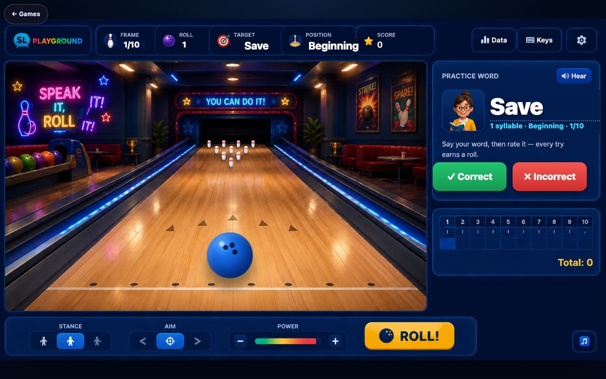 Sound Bowling — screenshot