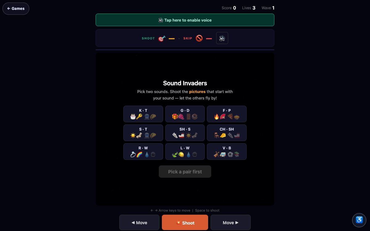 Sound Invaders — screenshot