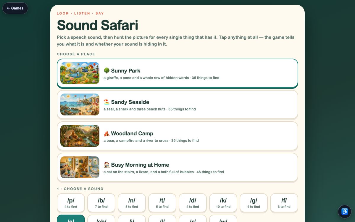 Sound Safari — screenshot