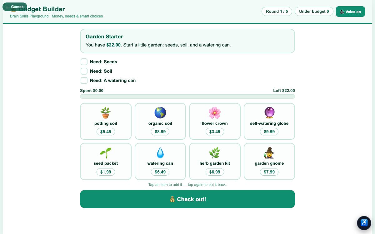 Budget Builder — screenshot