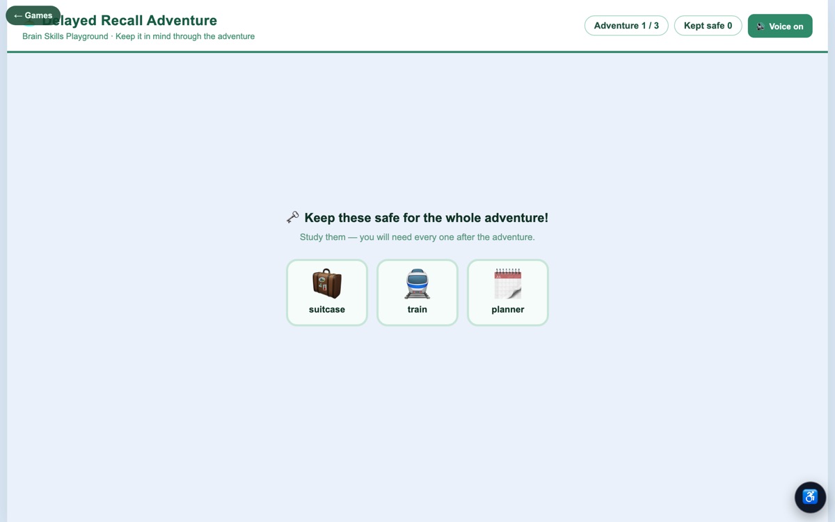Delayed Recall — screenshot