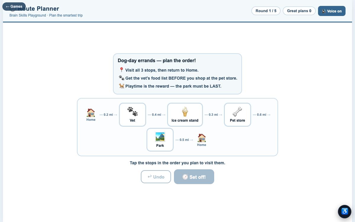 Route Planner — screenshot