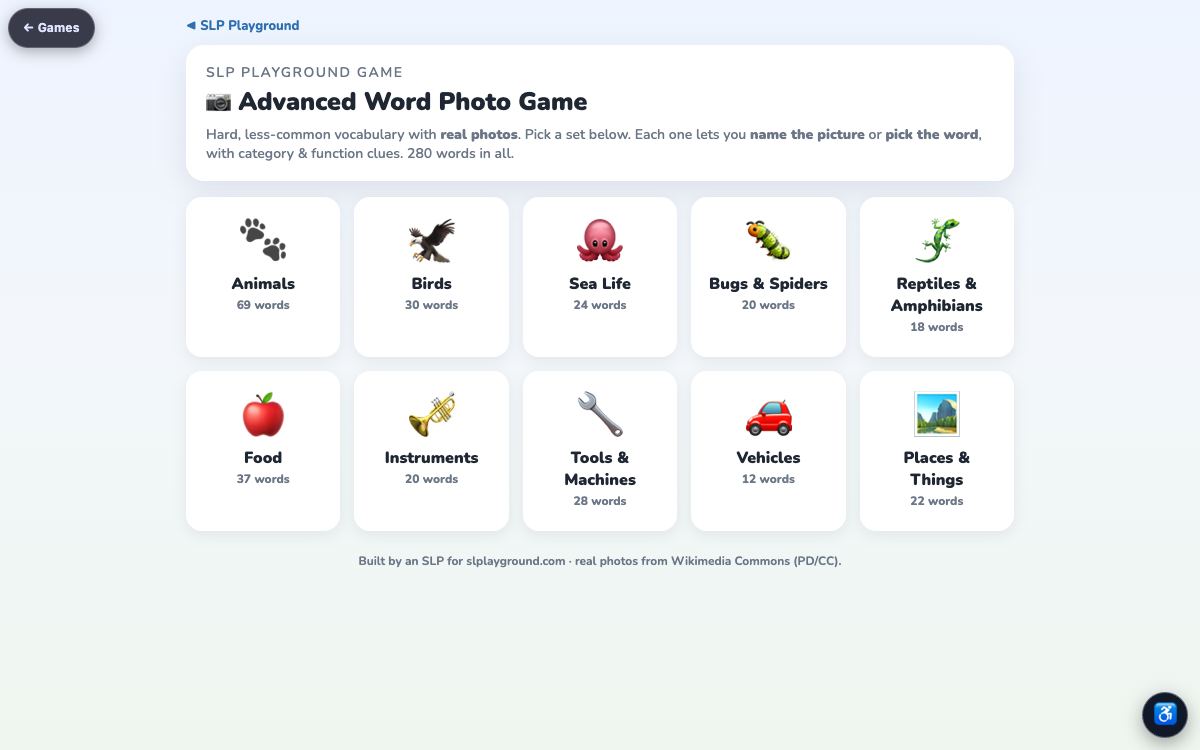 Advanced Word Photo Game — screenshot