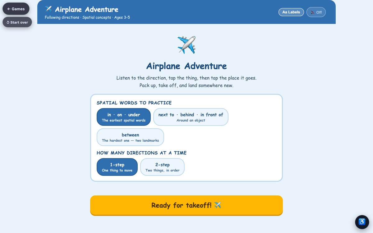 Airplane Adventure — screenshot