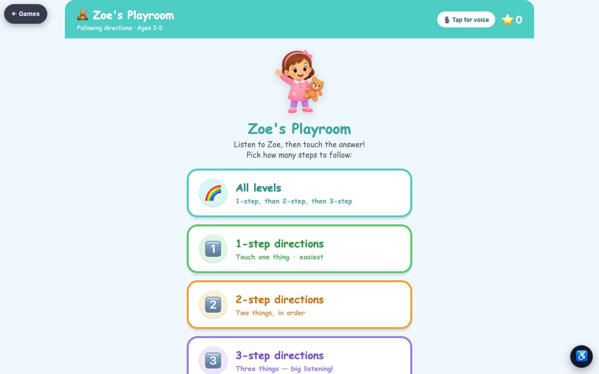 Zoe's Playroom — screenshot